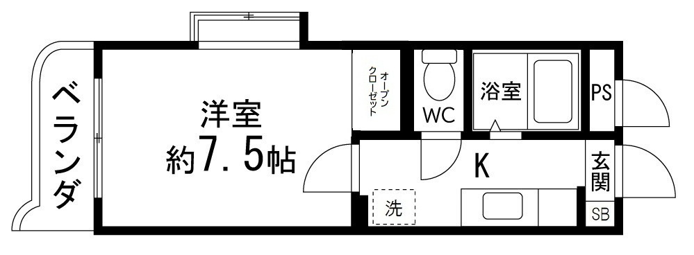 コーポしんしの間取り