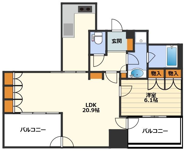 THE UMEDA TOWER（ザ・梅田タワー）の間取り