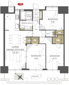 【間取り】 | 【上質リノベ】パークヒルズ中須公園 | ※
間取図では分からない広さや明るさ，
資料には記載されていない情報があります。
ぜひ、現地を見られる事をお勧めいたします！