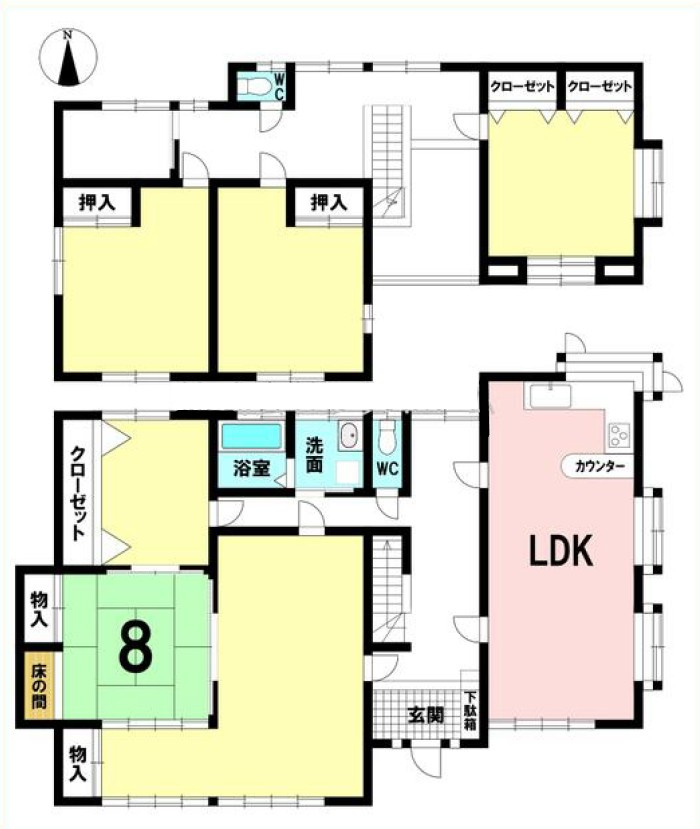 【中古戸建】伊勢崎市太田町の間取り|■間取り図｜敷地面積：434.30（約131.37坪）　建物面積：191.00（約57.77坪）