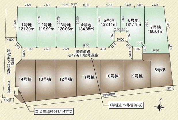平塚市南金目　売地の土地図