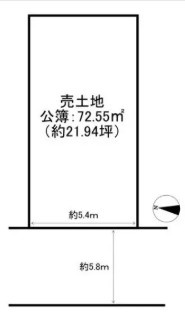 【土地図】 | 北白川追分町　土地【建築条件なし・更地渡し】