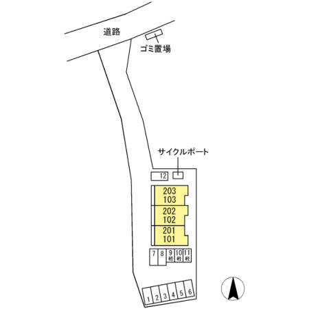 ポシェット大津の区画図