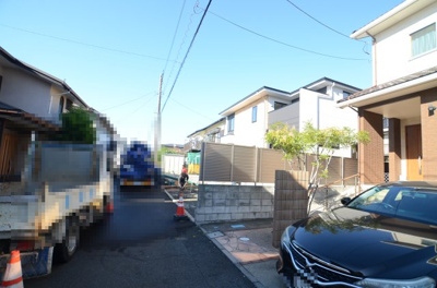 【前面道路含む現地写真】 | 海老名市杉久保南4丁目　新築戸建て　全1棟【仲介手数料無料】 | ※令和7年11月中旬に撮影