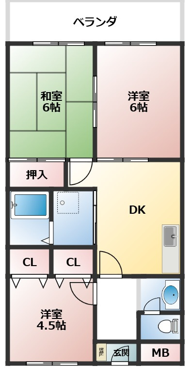 リメインズKハイツの間取り|イメージになります。