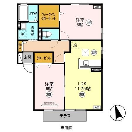 プリムローズ　Cの間取り