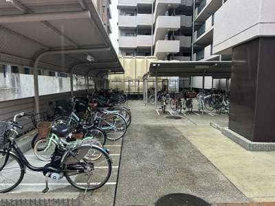 【駐車場】 | セザール和泉中央 | 【駐輪場】屋根ございますので、雨で自転車が濡れないのは、嬉しいポイントですね！