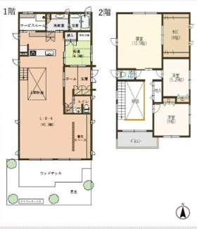 【間取り】 | 岩倉幡枝町　中古戸建【リビング42帖！】