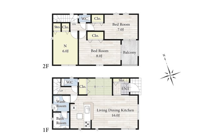 【間取り】 | 間取り図：1号棟