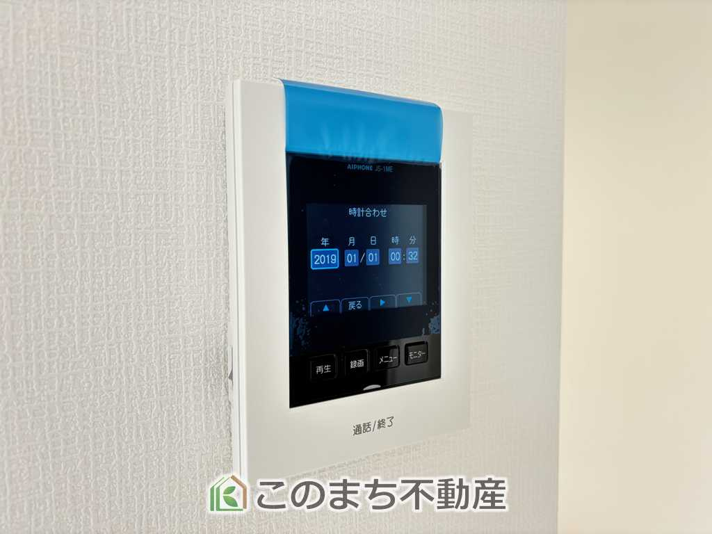 いろどりアイタウン那須塩原市並木町23-P1の設備|モニタ付きインターホンで防犯面もしっかり安心♪