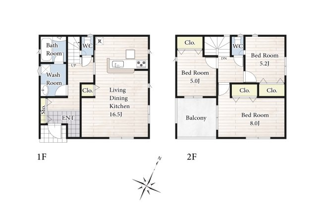 【間取り】 | 間取り図：2号棟