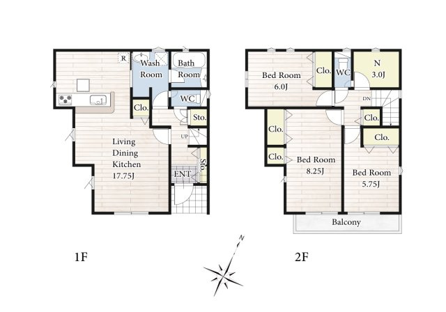 【間取り】 | 間取り図：3号棟