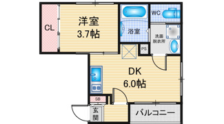 【間取り】 | ハーモニーテラス上飯田通Ⅰ | 略図の為、現状優先