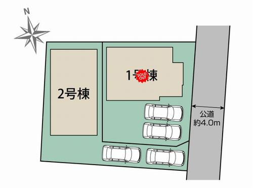 【区画図】 | 【仲介手数料０円】秦野市渋沢2丁目　新築一戸建て　2号棟　全2棟 | 秦野市渋沢2丁目　新築一戸建て　2号棟　全2棟