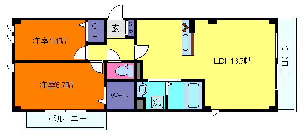 JADE ASHIYAの間取り
