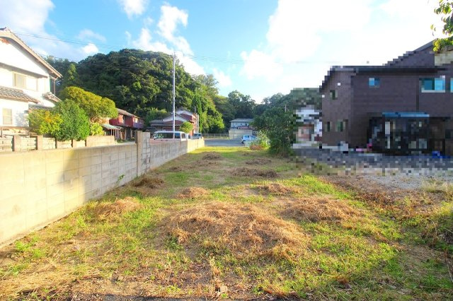 安来町（西御幸）土地の展望|敷地からの眺望になります。緑が見える立地になります。