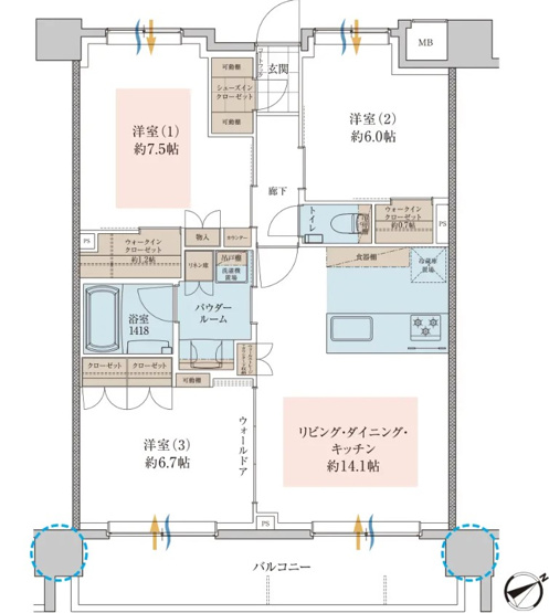 【間取り】 | セルアージュ横濱和田町