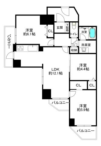 ワコーレレジクス兵庫の間取り