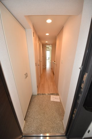 プレサンス江戸堀の玄関|室内の建具や床などの色は現状を優先します。