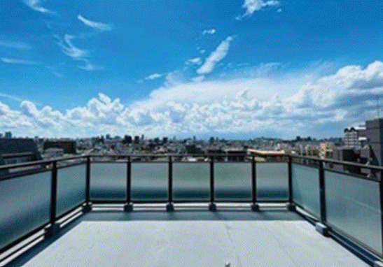 ライオンズマンションお花茶屋駅前通りのバルコニー