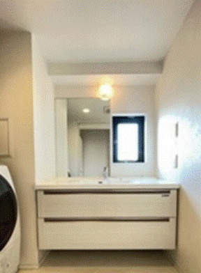 ライオンズマンションお花茶屋駅前通りの独立洗面台