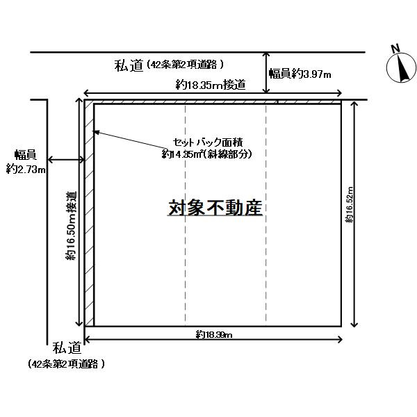 阪南町３丁目土地の土地図|新築用地、アパート用地、駐車場用地にいかがでしょうか。