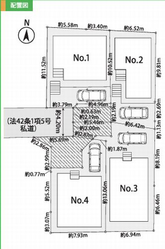 【区画図】 | 【仲介手数料０円】茅ヶ崎市浜須賀2期　新築一戸建て　全4棟 | 【仲介手数料０円】茅ヶ崎市浜須賀2期　新築一戸建て　全4棟