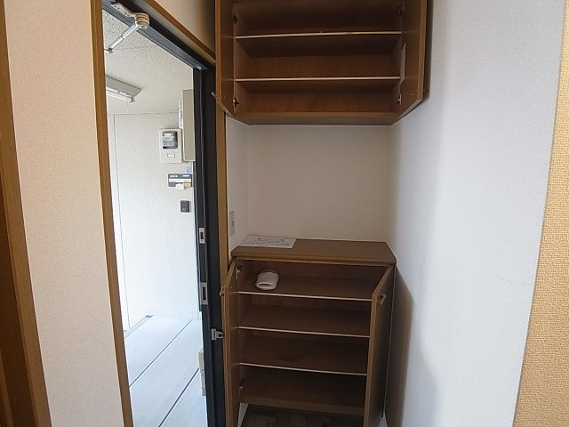 神戸市長田区寺池町２丁目のハイツの玄関|玄関には、上下の靴箱有ります