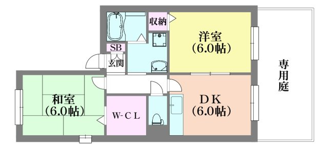 神戸市長田区寺池町２丁目のハイツの間取り