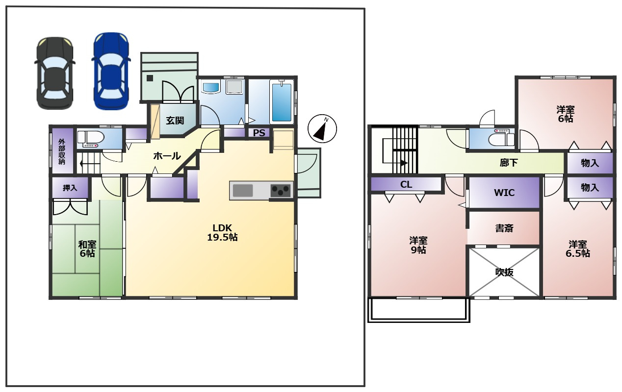 大津市松が丘1丁目　中古戸建の間取り