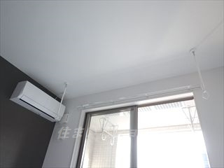 広島市安佐北区亀山４丁目のアパートの設備|エアコン・室内物干し
