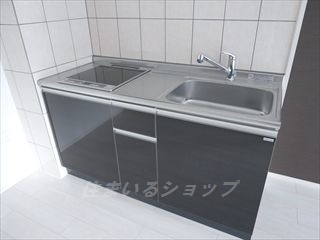広島市安佐北区亀山４丁目のアパートのキッチン|ＩＨ２口コンロ付き