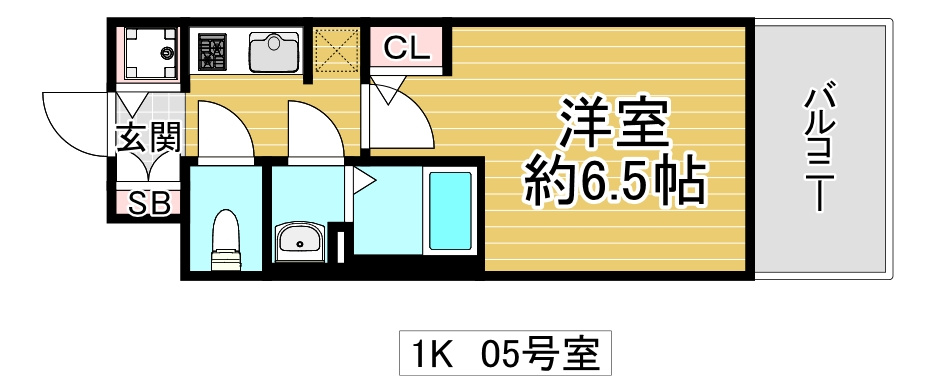 東大阪市高井田西６丁目の賃貸マンションの間取り