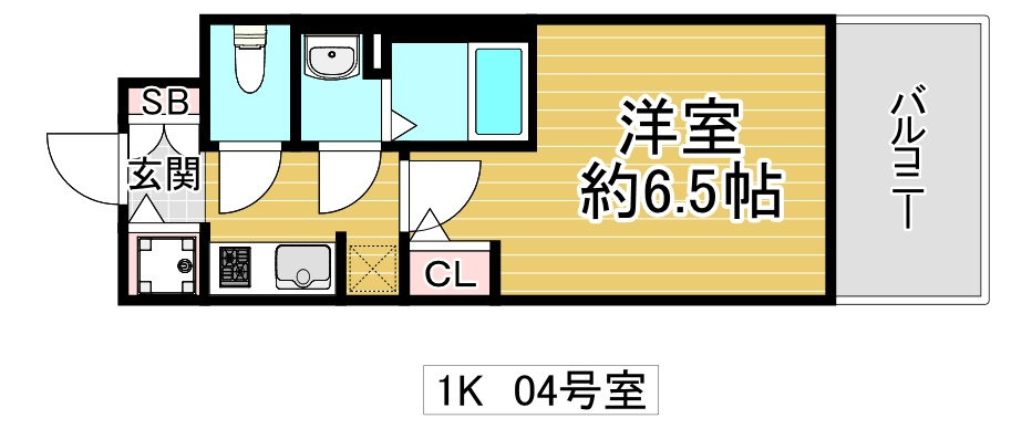東大阪市高井田西６丁目の賃貸マンションの間取り