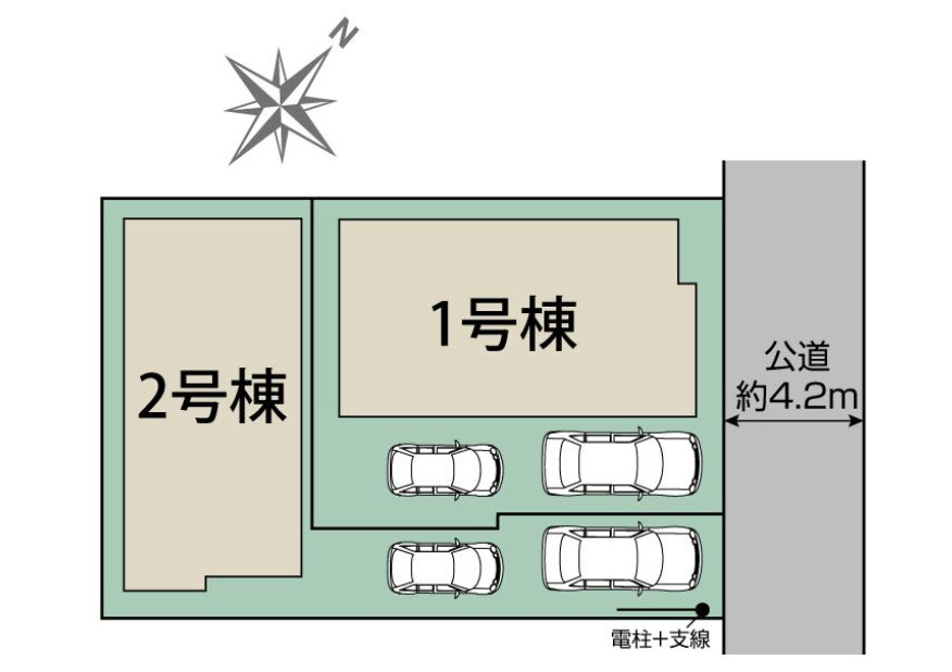 新築／志木市柏町2丁目　全2棟の区画図