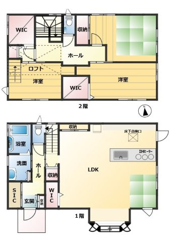 【間取り】 | 加古川市志方町横大路　中古戸建 | 3LDK+3WIC+ロフト