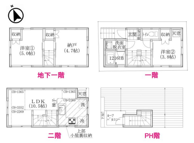 【間取り】 | 中野区本町４丁目　新築戸建て | 2SLDK、ルーフバルコニーも付いてます♪