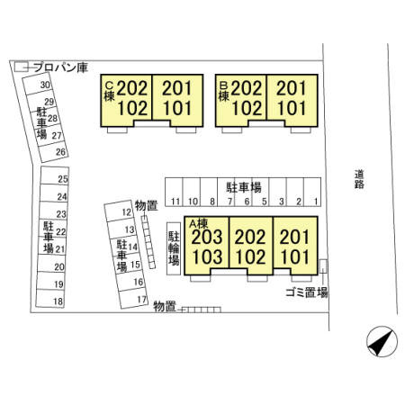エスペランサ Ｂの区画図
