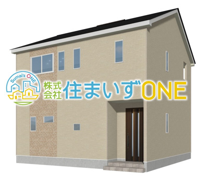 【外観パース】 | 新築分譲住宅　山形市東青田　第3　全3棟 | ☆2号棟☆
３ＬＤＫ＋ 駐車２台可◎
周辺環境に溶け込みやすいシンプルなデザインが魅力です！