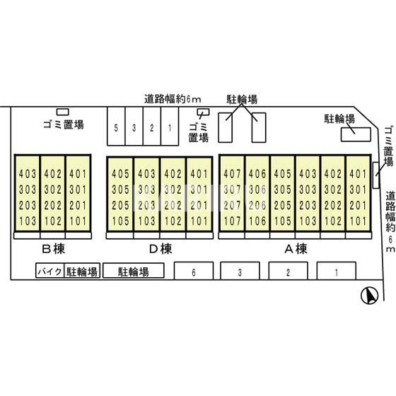 メゾン バイタル　Ｄ棟の区画図