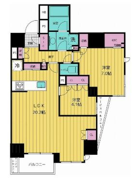 【間取り】 | ルネ文京白山 | 74.64㎡2LDK