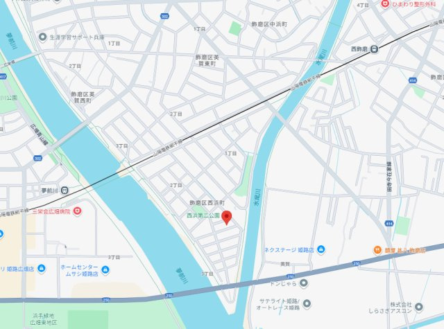 姫路市飾磨区西浜町3丁目　中古戸建の地図