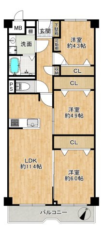 三国ハイツの間取り|◆令和7年8月室内フルリフォーム完了！