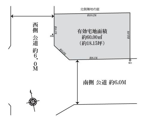 【区画図】 | 中野区江原町１丁目　新築戸建て | 南西角地の開放感を感じる立地、駅まで平坦です