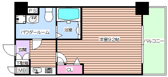 【間取り】 | エスリード福島駅前第２