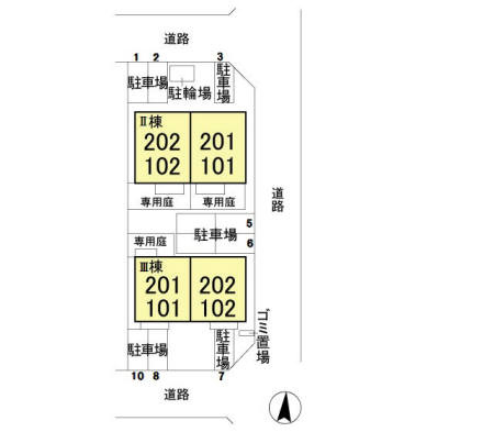 フェリエ Ⅱの駐車場