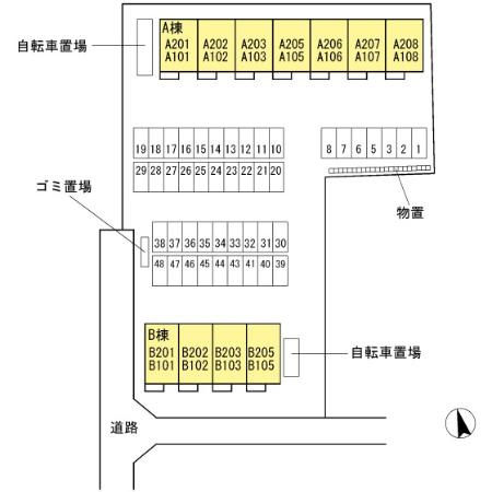 ライブコート　Ａの区画図