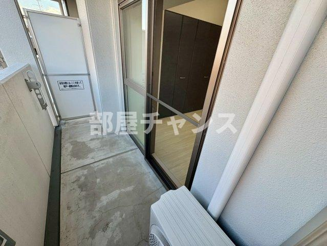 Wコート城西のバルコニー