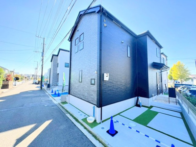 【外観】 | ◆◇横浜市青葉区荏田西　新築一戸建て　1号棟◇◆ | ◆一戸建てを中心とした街並みが整然と続き、周辺は高い建物が建っていないので、緑の多い閑静な趣を感じる環境です。