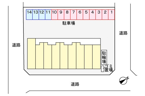 ハミングコートおおたかの森の駐車場|駐車場